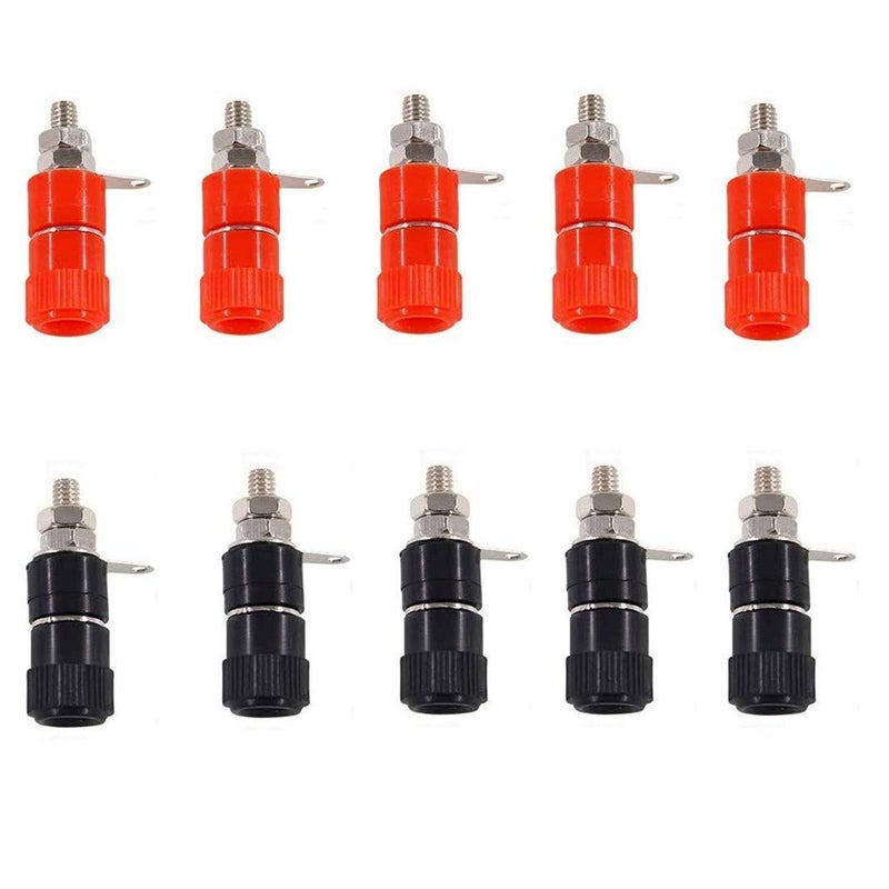 bnafes 10 PCS Binding Posts Terminals 4mm Banana Plug Socket 4mm Amplifier Terminal Connector for Arduino - Image 1
